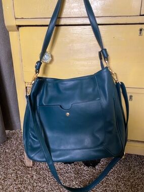 Women's Teal Shoulder Bag - Elegant Everyday Tote